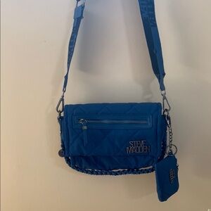 Steve Madden Blue Quilted Crossbody Bag